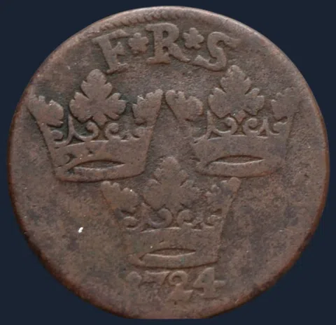 1 öre 1724 Zweden