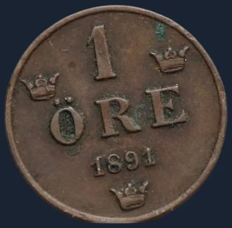 1 Öre 1891 Zweden