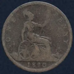 1 Penny 1890 Verenigd Koninkrijk