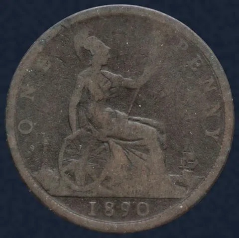 1 Penny 1890 Verenigd Koninkrijk