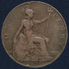 1 Penny 1909 Verenigd Koninkrijk