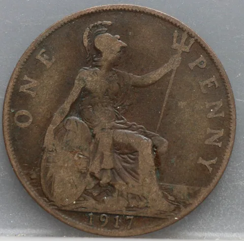 1 Penny 1917 Verenigd Koninkrijk — Brons
