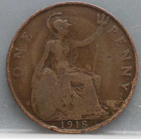 1 Penny 1918 Verenigd Koninkrijk — Brons