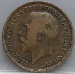 1 Penny 1918 Verenigd Koninkrijk — Brons achterzijde