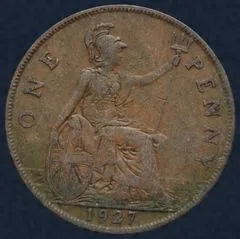 1 Penny 1927 Verenigd Koninkrijk