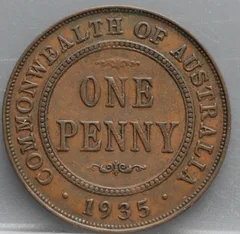 1 Penny 1935 Australië — Brons voorzijde