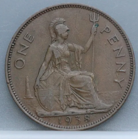 1 Penny 1938 Verenigd Koninkrijk — Brons