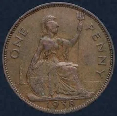1 Penny 1938 Verenigd Koninkrijk