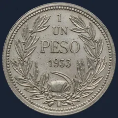 1 Peso 1933 Chili