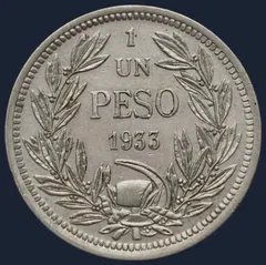 1 Peso 1933 Chili