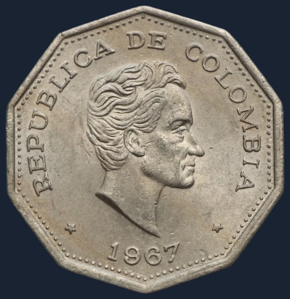 1 peso 1967 Colombia