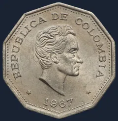 1 peso 1967 Colombia