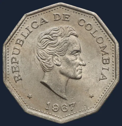 1 peso 1967 Colombia