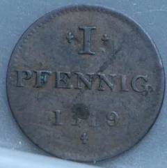 1 Pfennig 1819 Frankfurt am Main — Koper voorzijde