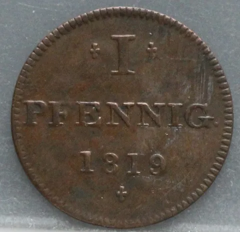 1 Pfennig 1819 Frankfurt am Main — Koper
