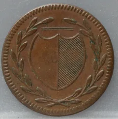 1 Pfennig 1819 Frankfurt am Main — Koper achterzijde