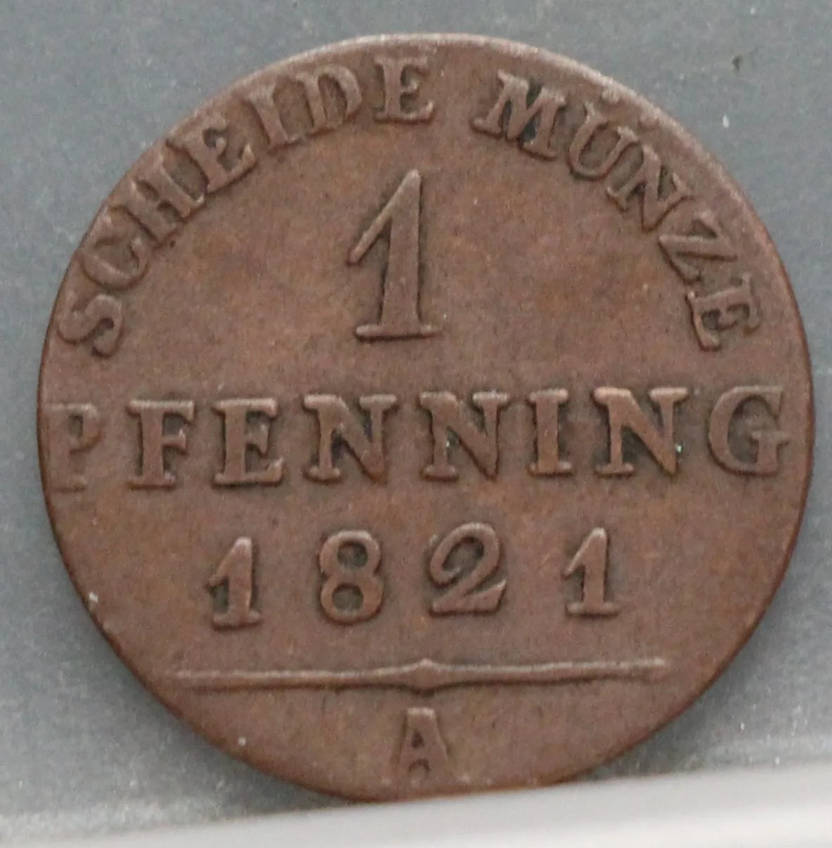 1 Pfennig 1821 (A) Pruisen voorzijde