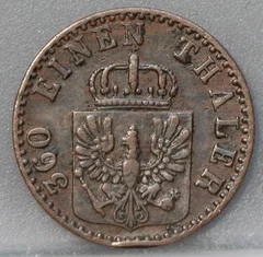 1 Pfennig 1864 Pruisen — Koper achterzijde