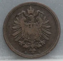1 Pfennig 1875 (C) Duitse Rijk — Koper achterzijde