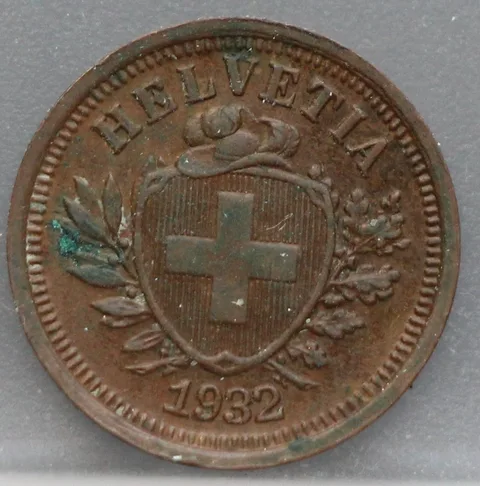 1 Rappen 1932 Zwitserland Brons