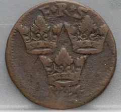 1 Öre 1724 Zweden — Koper voorzijde