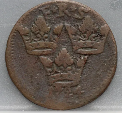 1 Öre 1724 Zweden — Koper