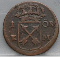 1 Öre 1724 Zweden — Koper achterzijde