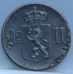 1 Øre 1893 Noorwegen Brons achterzijde