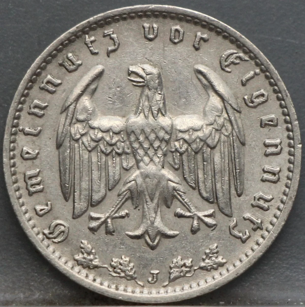 1 Reichsmark 1934 (J) — Duitse Rijk voorzijde, Duits Rijk