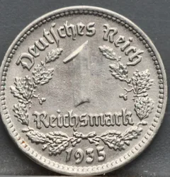 1 Reichsmark 1935 (A) — Duitse Rijk achterzijde