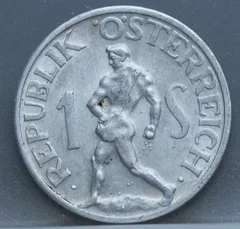 1 Schilling 1946 Oostenrijk — Aluminium achterzijde