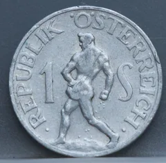 1 Schilling 1947 Oostenrijk — Aluminium achterzijde