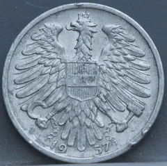 1 Schilling 1957 Oostenrijk — Aluminium voorzijde