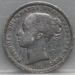 1 Shilling 1873 Verenigd Koninkrijk Zilver voorzijde
