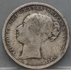 1 Shilling 1880 Verenigd Koninkrijk Zilver voorzijde, Zilver .925
