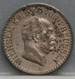 1 Silbergroschen 1869 Pruisen Zilver achterzijde