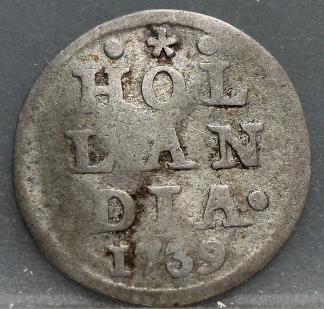 1 Stuiver 1739 Holland — Pijl- of Bezemstuiver voorzijde
