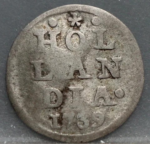 1 Stuiver 1739 Holland — Pijl- of Bezemstuiver
