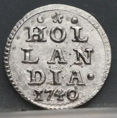 1 Stuiver 1740 — Pijl- of Bezemstuiver Holland voorzijde