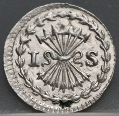 1 Stuiver 1740 — Pijl- of Bezemstuiver Holland achterzijde