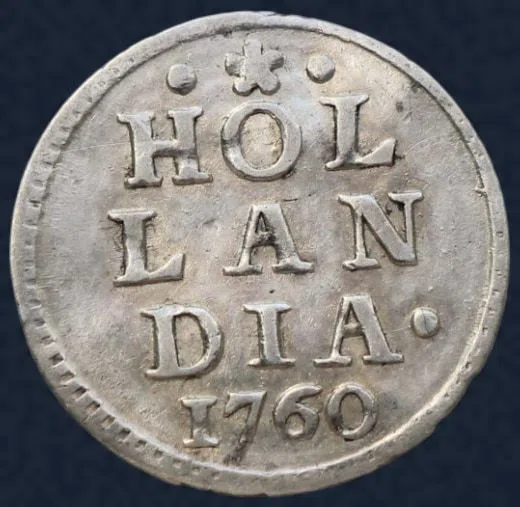 1 Stuiver 1760 — Pijl- of Bezemstuiver Holland