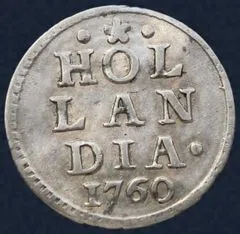 1 Stuiver 1760 — Pijl- of Bezemstuiver Holland