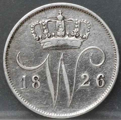 10 Cent 1826 B — Zilveren Dubbeltje Willem I
