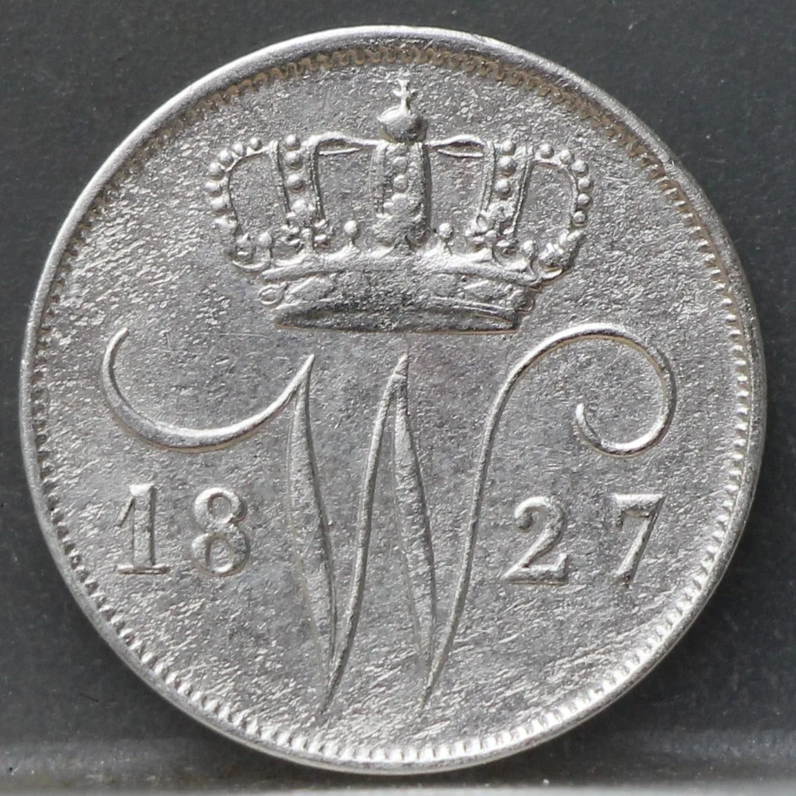 10 Cent 1827 B — Zilveren Dubbeltje voorzijde, Zilver 569/1000