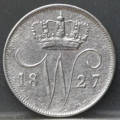 10 Cent 1827 B — Zilveren Dubbeltje voorzijde, Zilver 569/1000