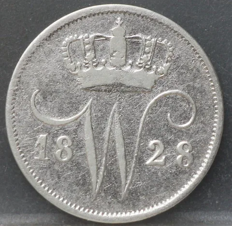 10 Cent 1828 U — Zilveren Dubbeltje