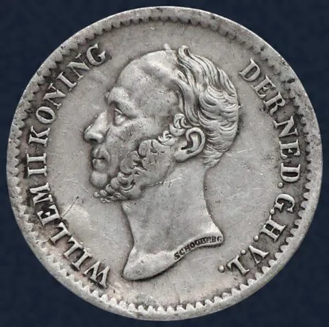 10 Cent 1849 Willem II - met punt