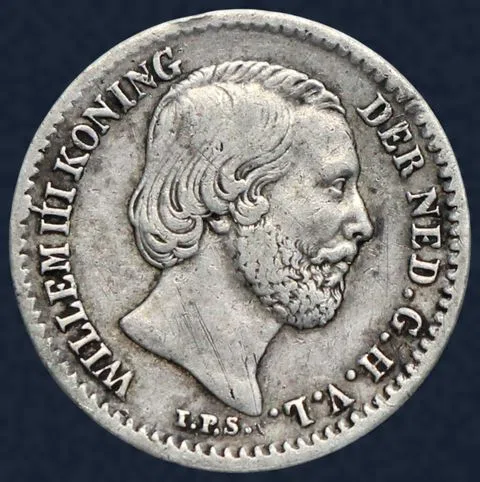 10 Cent 1855 Willem III Type 2