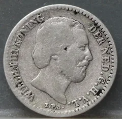 10 Cent 1862 — Dubbeltje Willem III voorzijde, zilver 640/1000