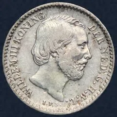 10 Cent 1863 Willem III Zilver